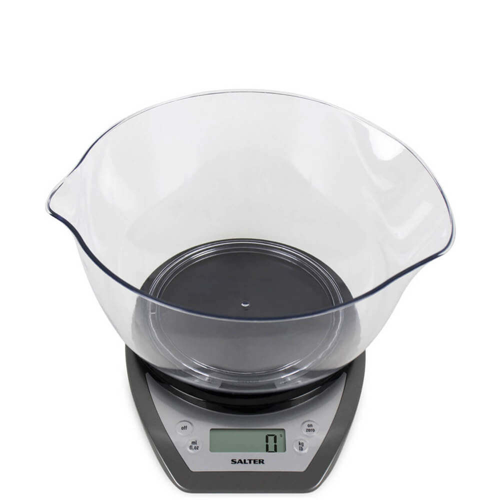 Salter Digital Kitchen Scale with Dual Pour Mixing Bowl